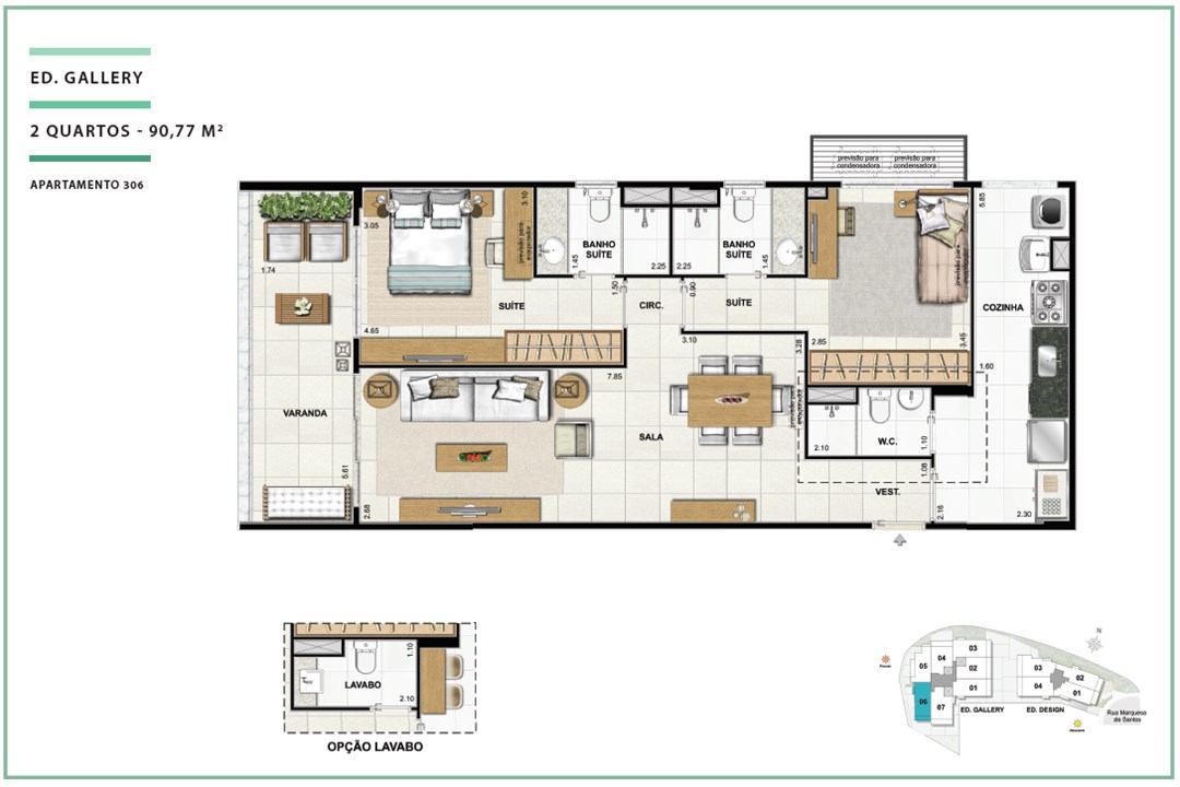 Apartamento Ed. Gallery 02 quartos | 90,77m² | Open Gallery & Design – Laranjeiras - Rio de Janeiro - Rio de Janeiro Apartamento Ed. Gallery 02 quartos | 90,77m² | Open Gallery & Design – Apartamento em Laranjeiras - Rio de Janeiro - Rio de Janeiro